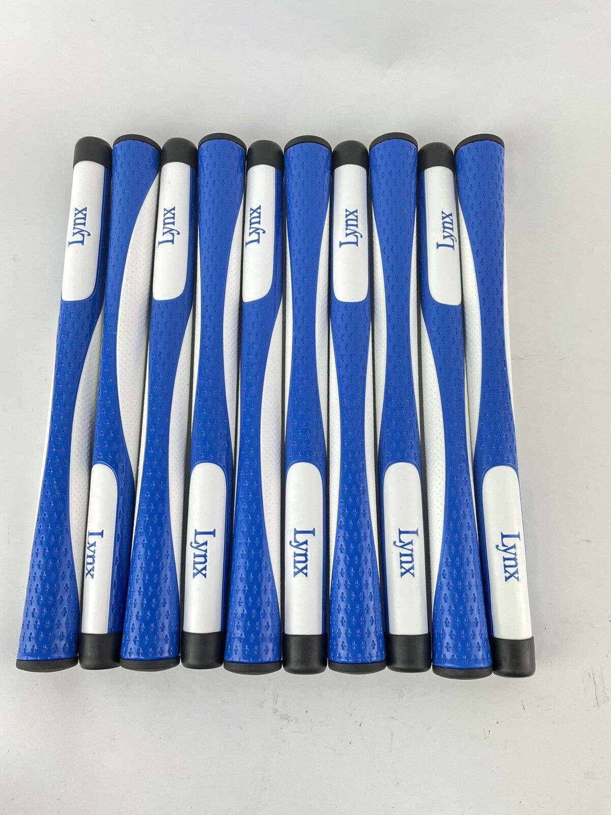 Lynx Golf Grips (10) Ladies Standard /Blue/White /Soft Winn Style /Brand New